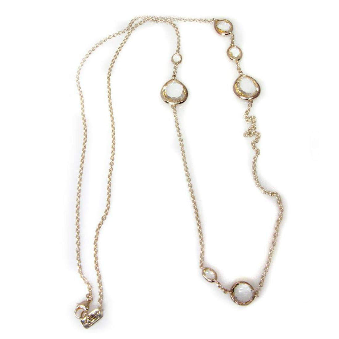 Ippolita "Rock Candy" sterling silver necklace: with 7 'rock candy' crystals; length: 32in.
