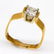 Diamond & 18k gold solitaire ring - 3