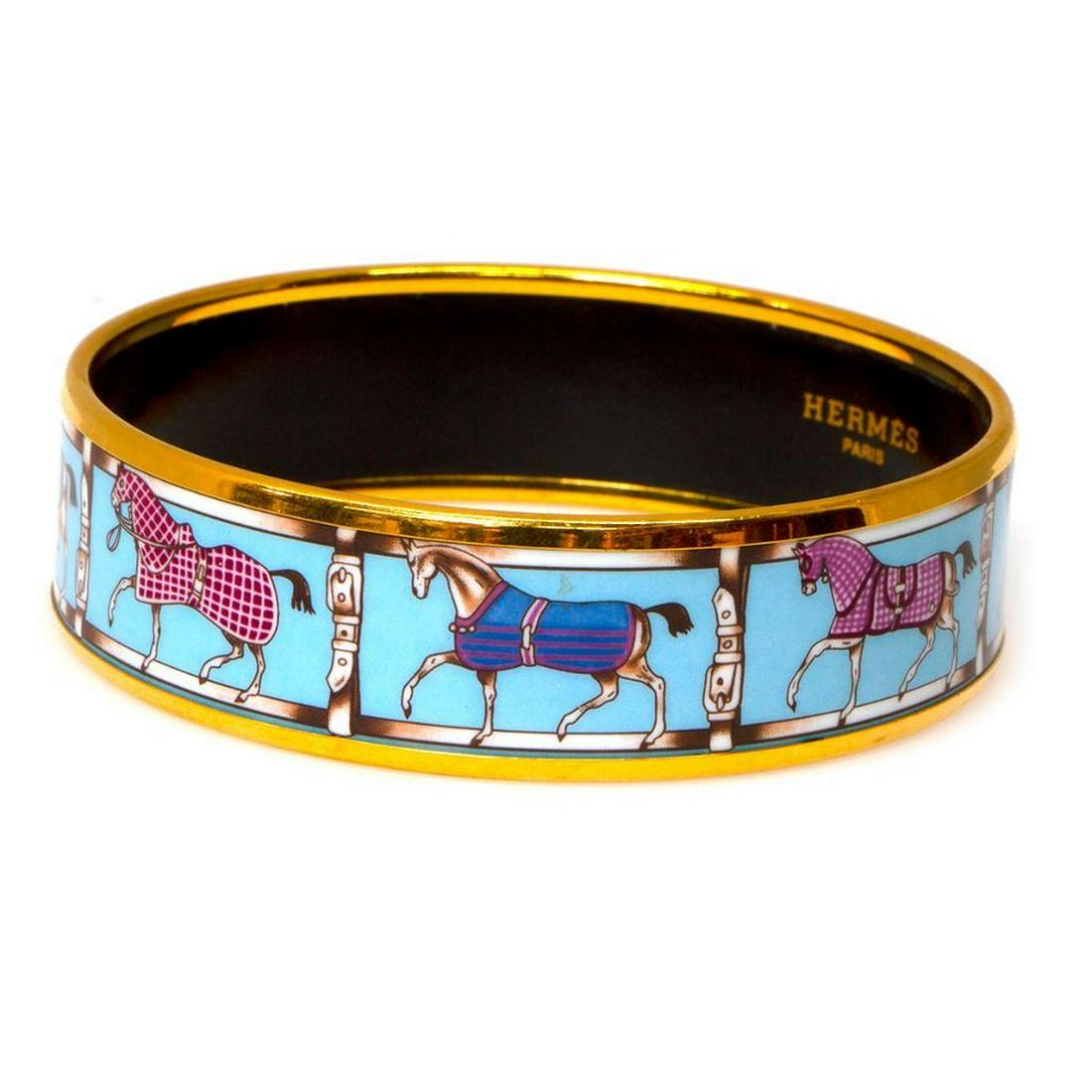 Hermes enamel bangle bracelet (1 of 3)