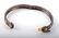 Diamond, Gold and Blackened Silver Bangle Bracelet - 3