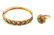 Seed Pearl, Turquoise & 18k Gold Bracelet & Ring - 2
