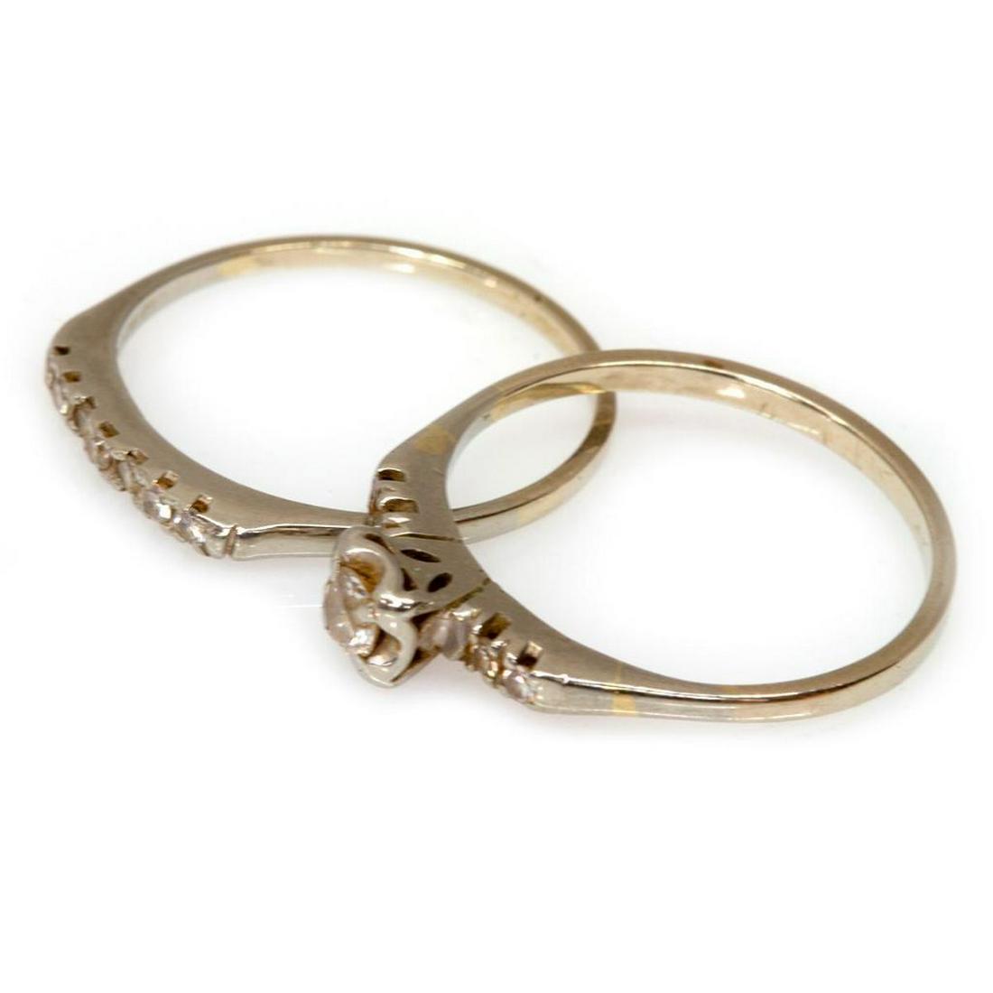 Diamond & 10k white gold wedding set (1 of 2)
