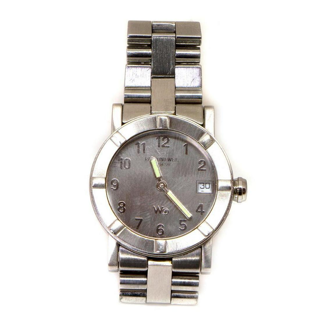 Raymond Weil Geneve stainless steel wristwatch: with date, deployant clasp; dia: 30mm; approximately 6in. wrist size