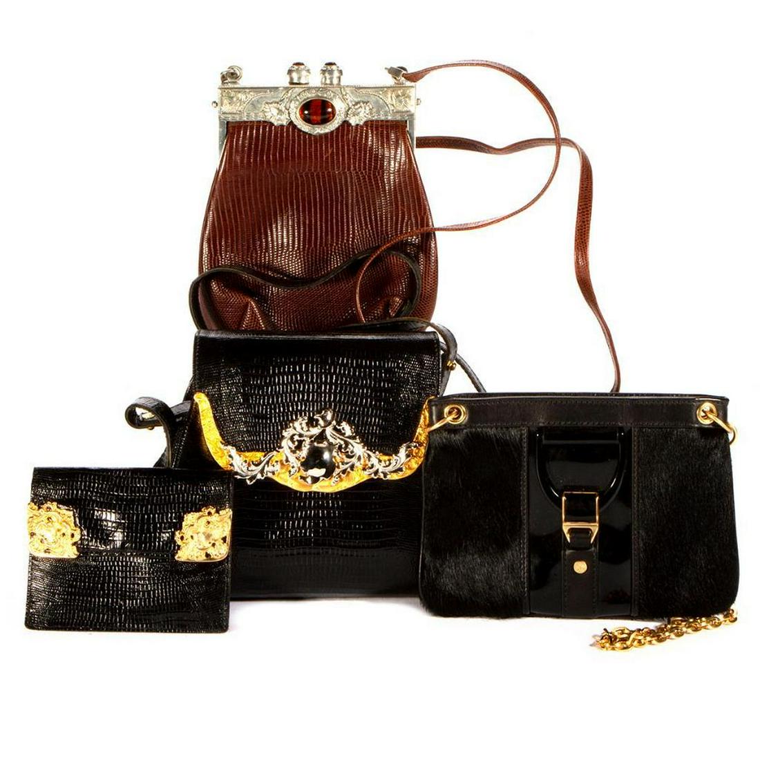 Three designer leather & metal evening bags (1 of 16)