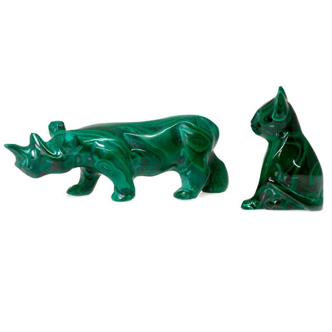 Two malachite carvings (1 of 5)