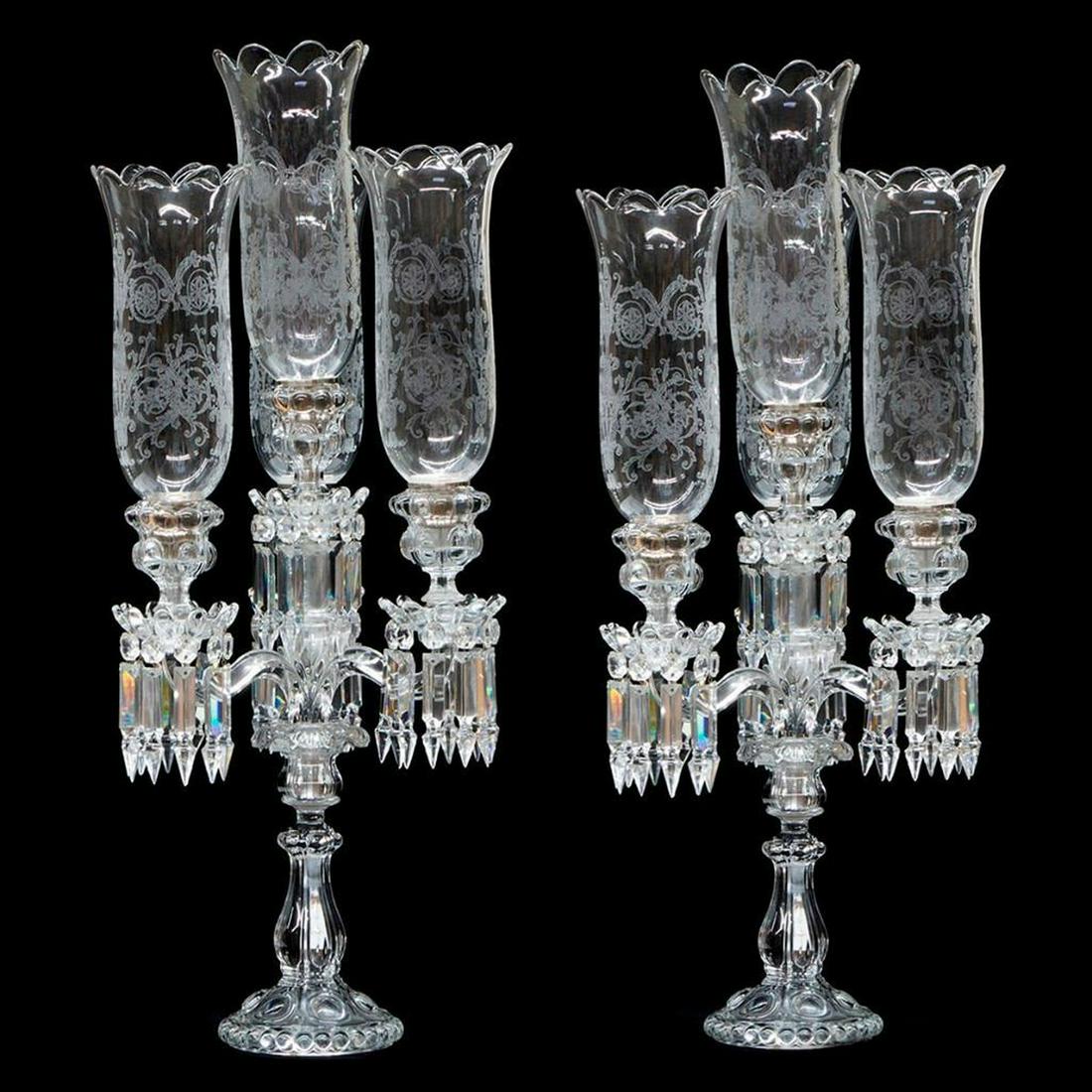 A pair of Baccarat Candelabras. (1 of 4)