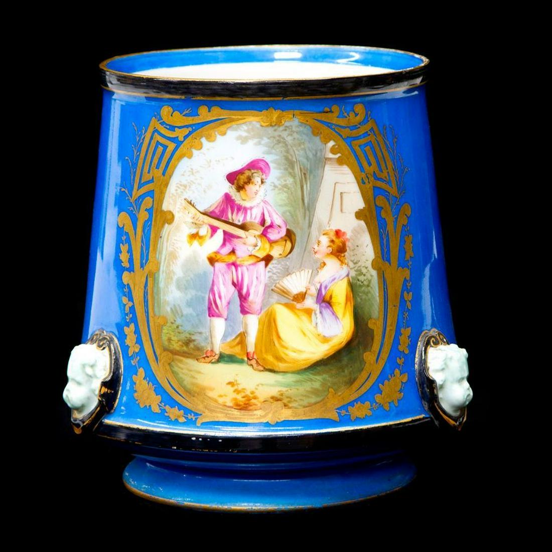 A continental Sevres style vase. (1 of 6)