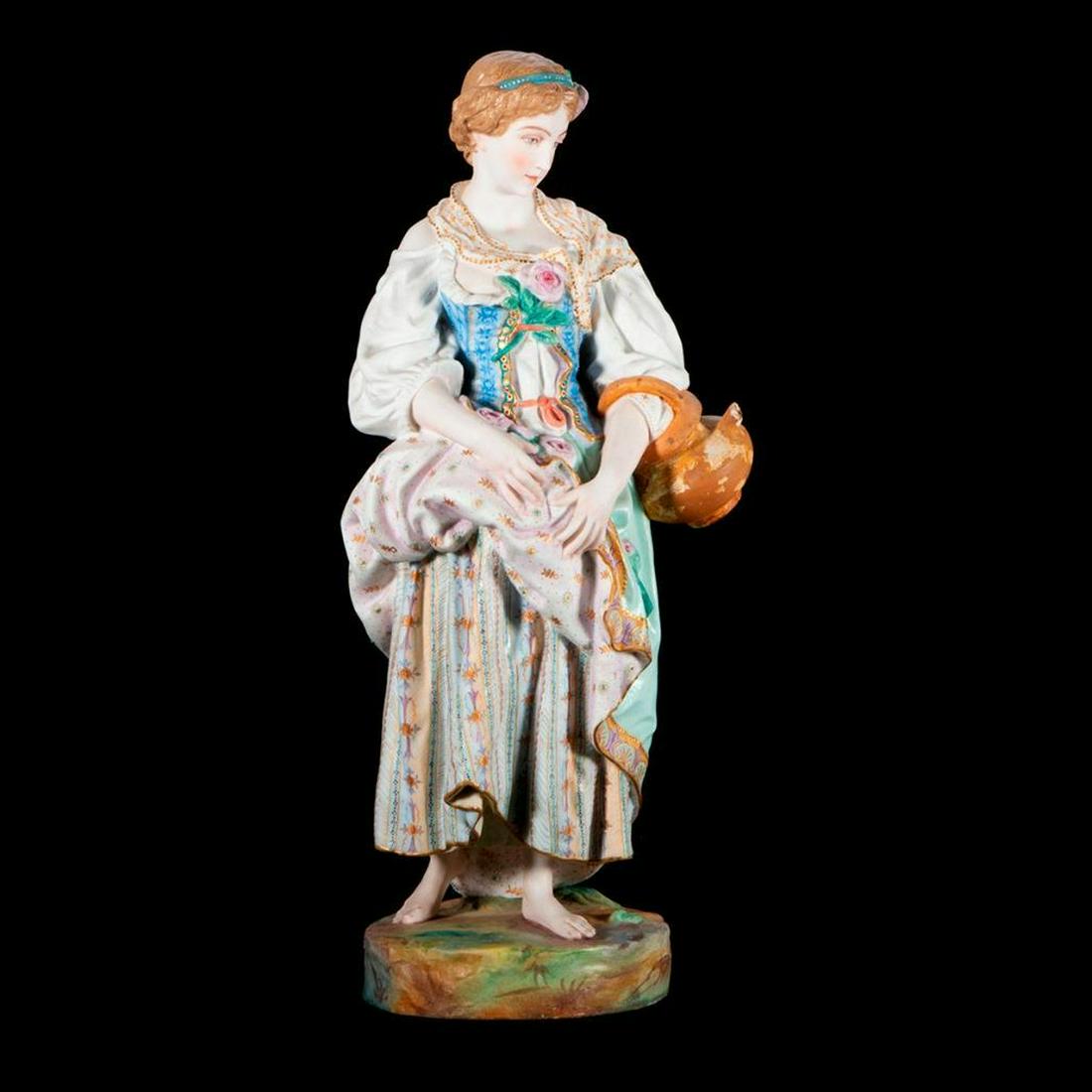A continental porcelain figurine. (1 of 11)