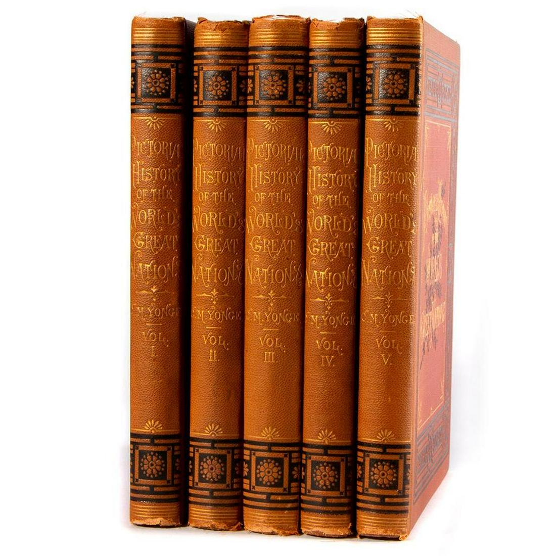 Pictorial History of the Worlds Nations From the: Title: Pictorial History of the Worlds Nations From the Earliest Dates to the Present Time Author: Charlotte M. Yonge Published: Selmar Hess., New York Description: Hardcover. Five volumes. Illust