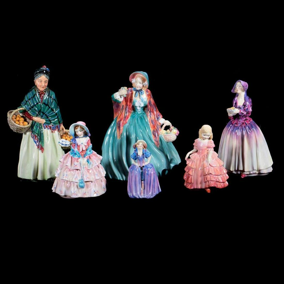 A grouping of six Royal Doulton figurines (1 of 14)