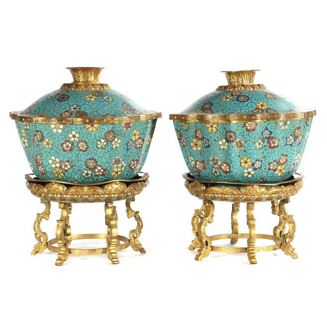 A pair of 18-/19th century Chinese Cloisonne (1 of 11)