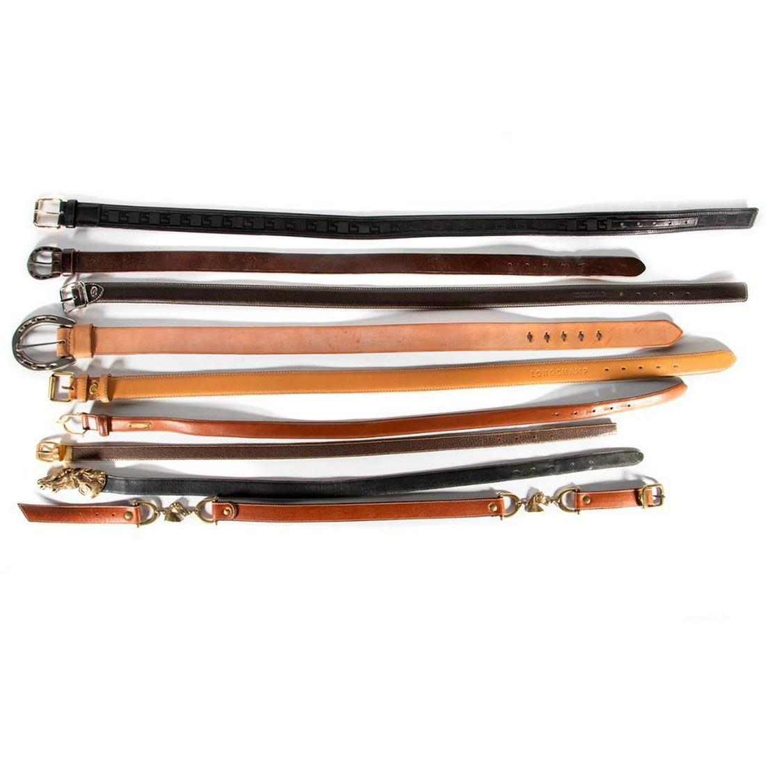 Collection of 9 leather belts (1 of 8)