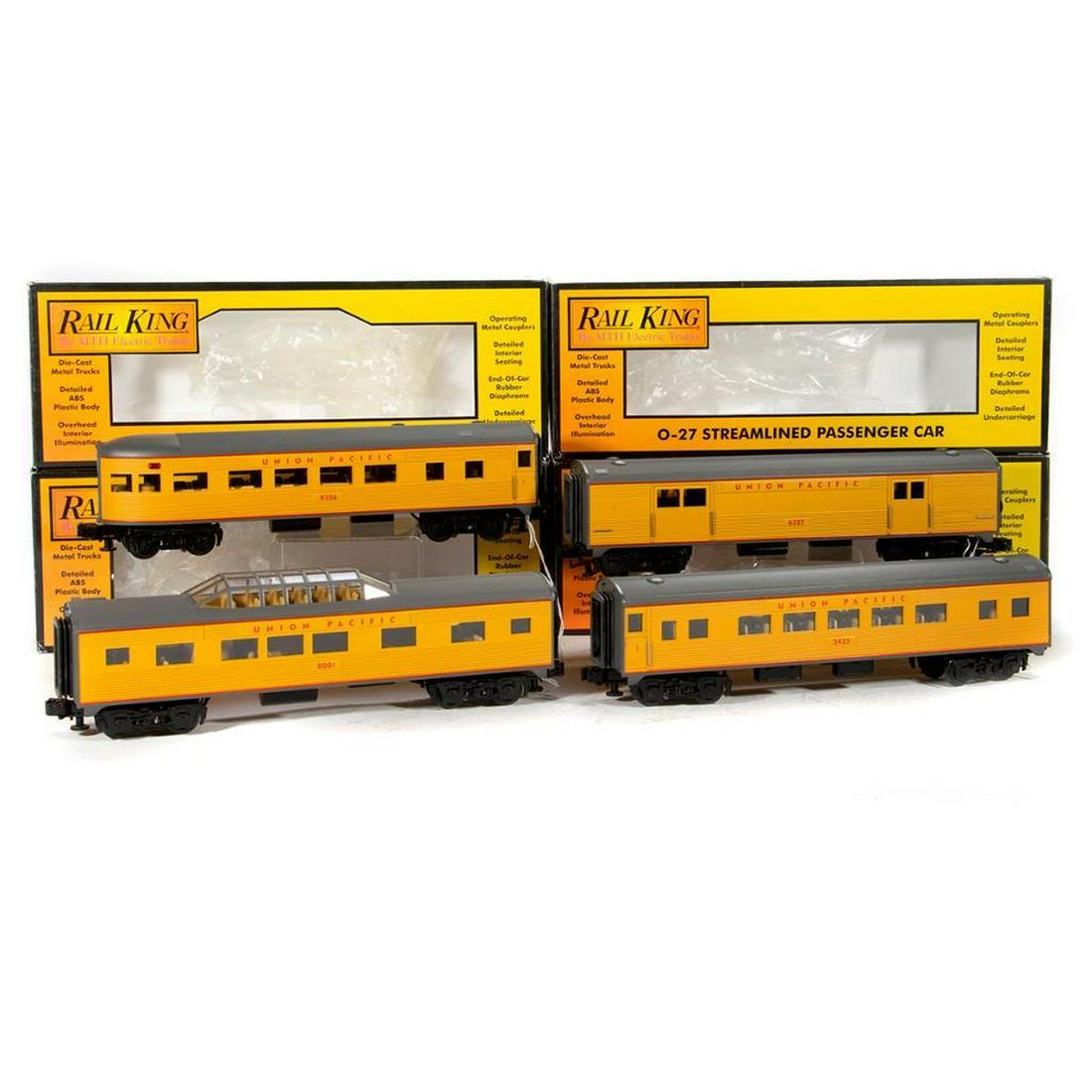 O Gauge MTH Railking O-27 UP streamliner (4) cars (1 of 5)