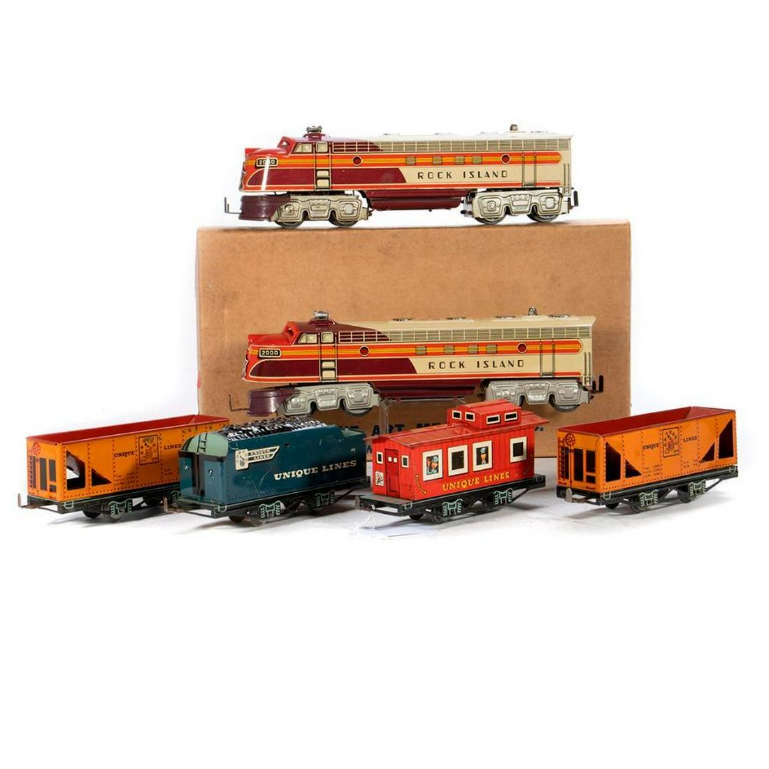 O Gauge Unique Lines/Unique Art Rock Island Diesel set, (1 of 7)