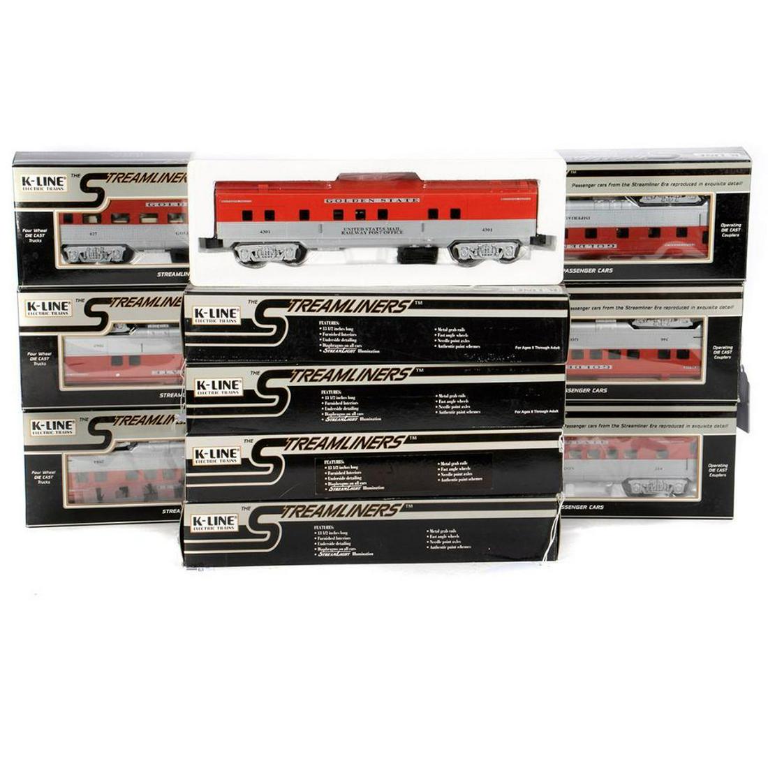 O Gauge K-Line Golden State Streamliner with (10) cars (1 of 3)