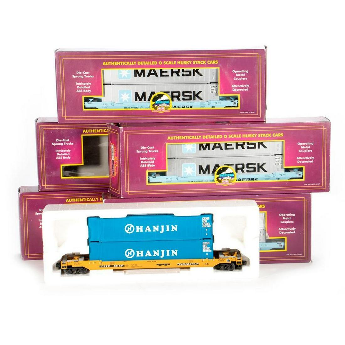 O Gauge MTH (5) Husky Stack Cars in original boxes (1 of 3)