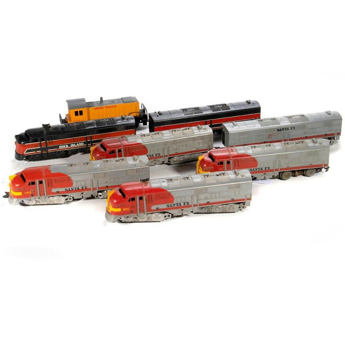 O Gauge Marx Plastic Santa Fe 1095 A-B-A, A-A, Rock (1 of 7)