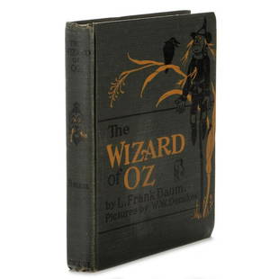 The New Wizard of Oz: The New Wizard of Oz by L. Frank Baum, illustrated by W. W. Denslow. M.A. Donohue & Co., 1913 3rd edition, 2nd state, with color illustrations throughout and 16 color plates by Denslow. Original dark