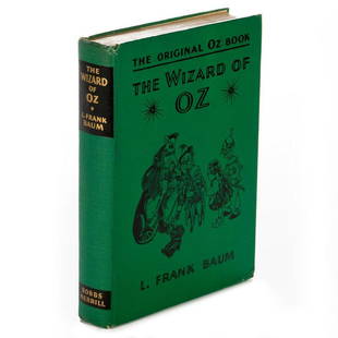 The Wizard of Oz Movie Edition: The Wizard of Oz Movie Edition by L. Frank Baum, illustrated by W. W. Denslow. Bobbs-Merrill 1939 movie edition, with sepia endpapers featuring characters from the MGM film. Illustrated with 8 color p