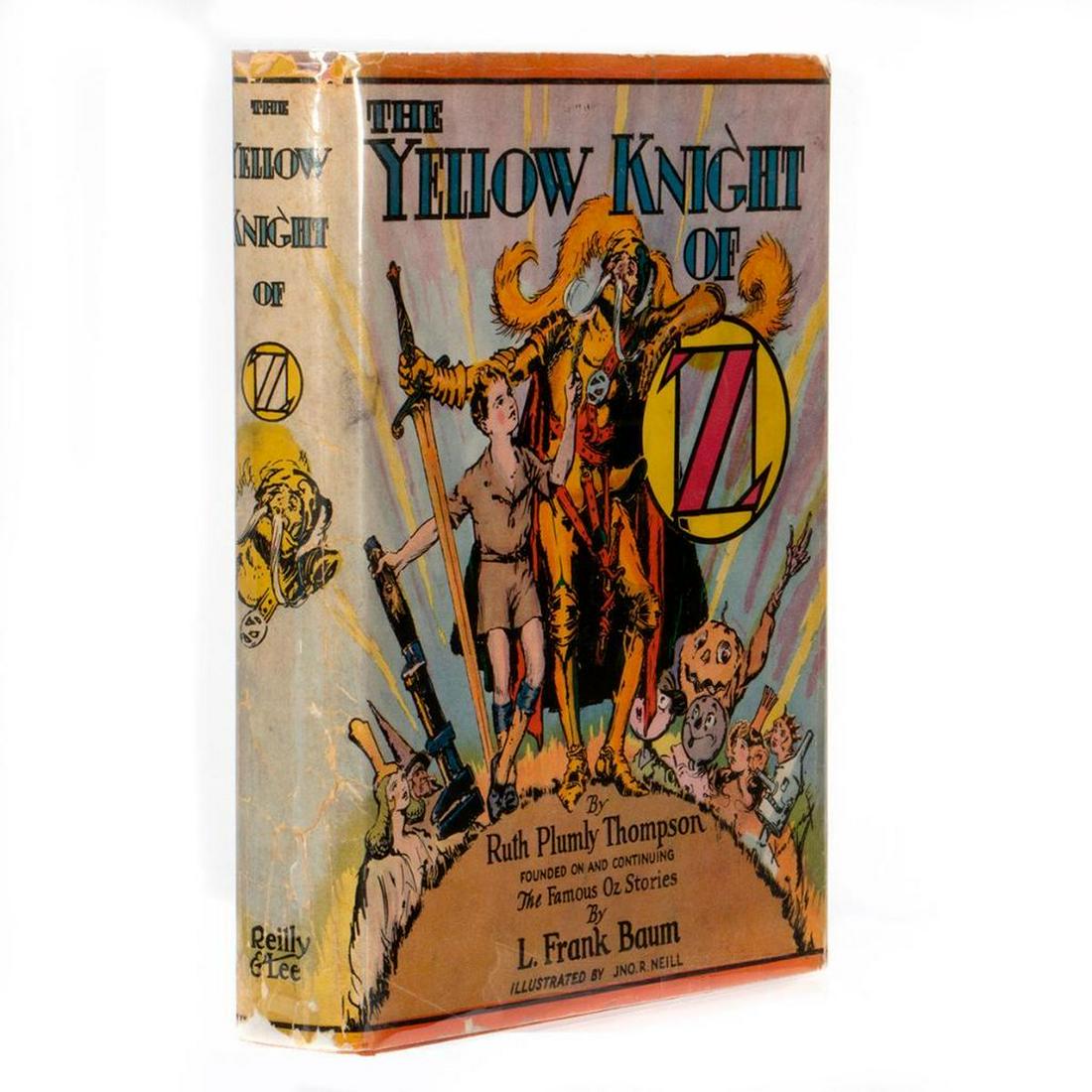 The Yellow Knight of Oz: The Yellow Knight of Oz by Ruth Plumly Thompson, illustrated by John R. Neill. Reilly & Lee post 1935 edition without the color plates. Original orange cloth, pictorial cover label; black & white pict