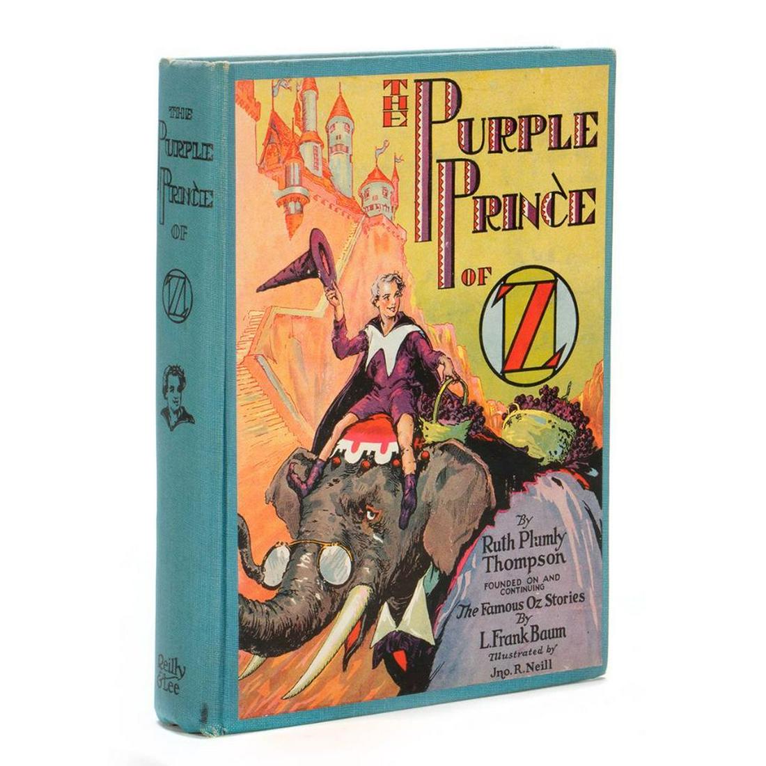 The Purple Prince of Oz: The Purple Prince of Oz by Ruth Plumly Thompson, illustrated by John R. Neill. Reilly & Lee [1932] early edition, retaining the pictorial cover but lacking the color plates. Color pictorial dust jacke