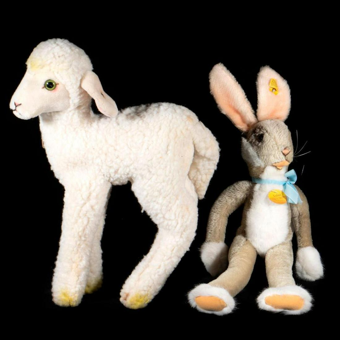 Vintage Steiff,Rabbit and Lamb, Lot of 2 (1 of 6)