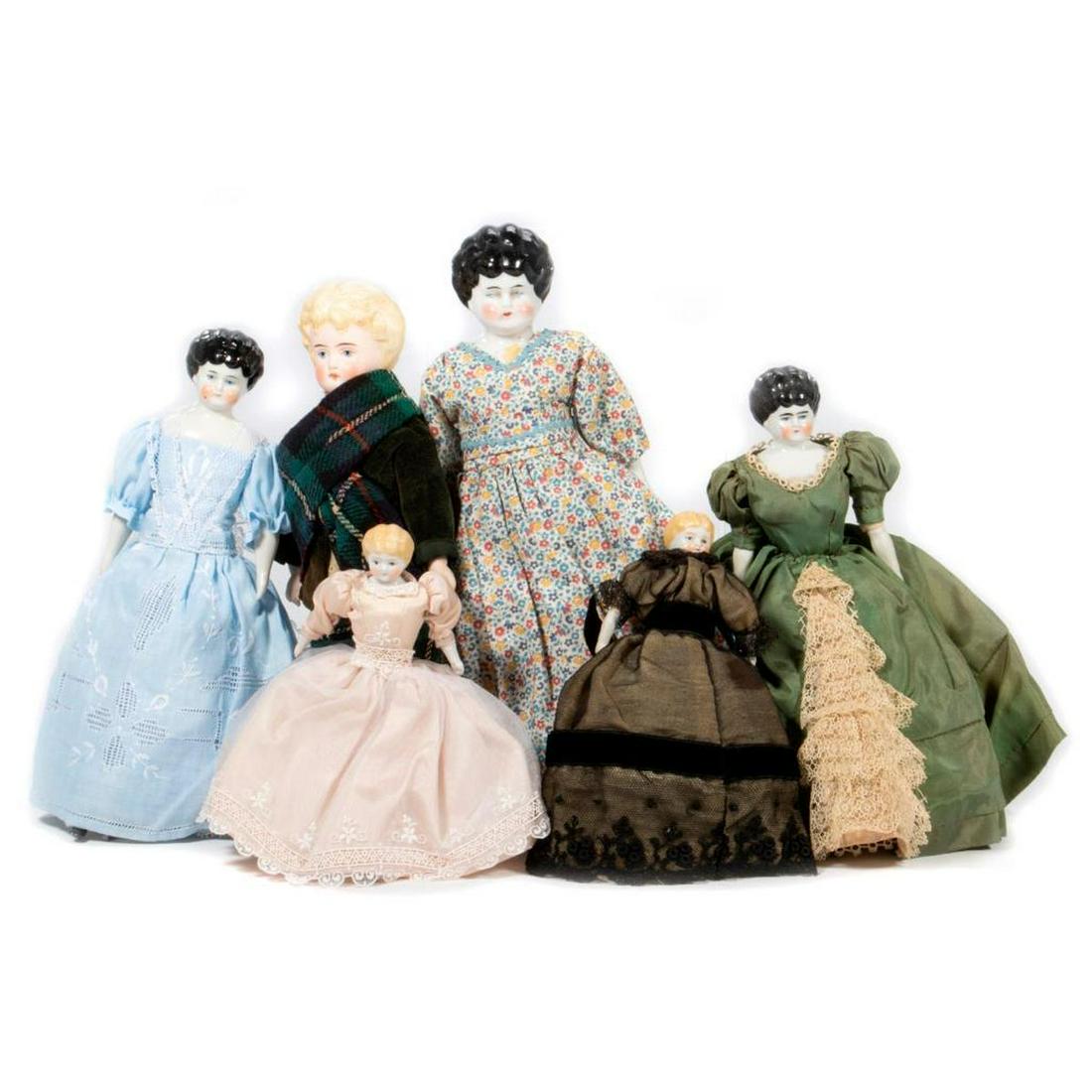 Vintage Porcelain and Bisque head dolls (1 of 4)