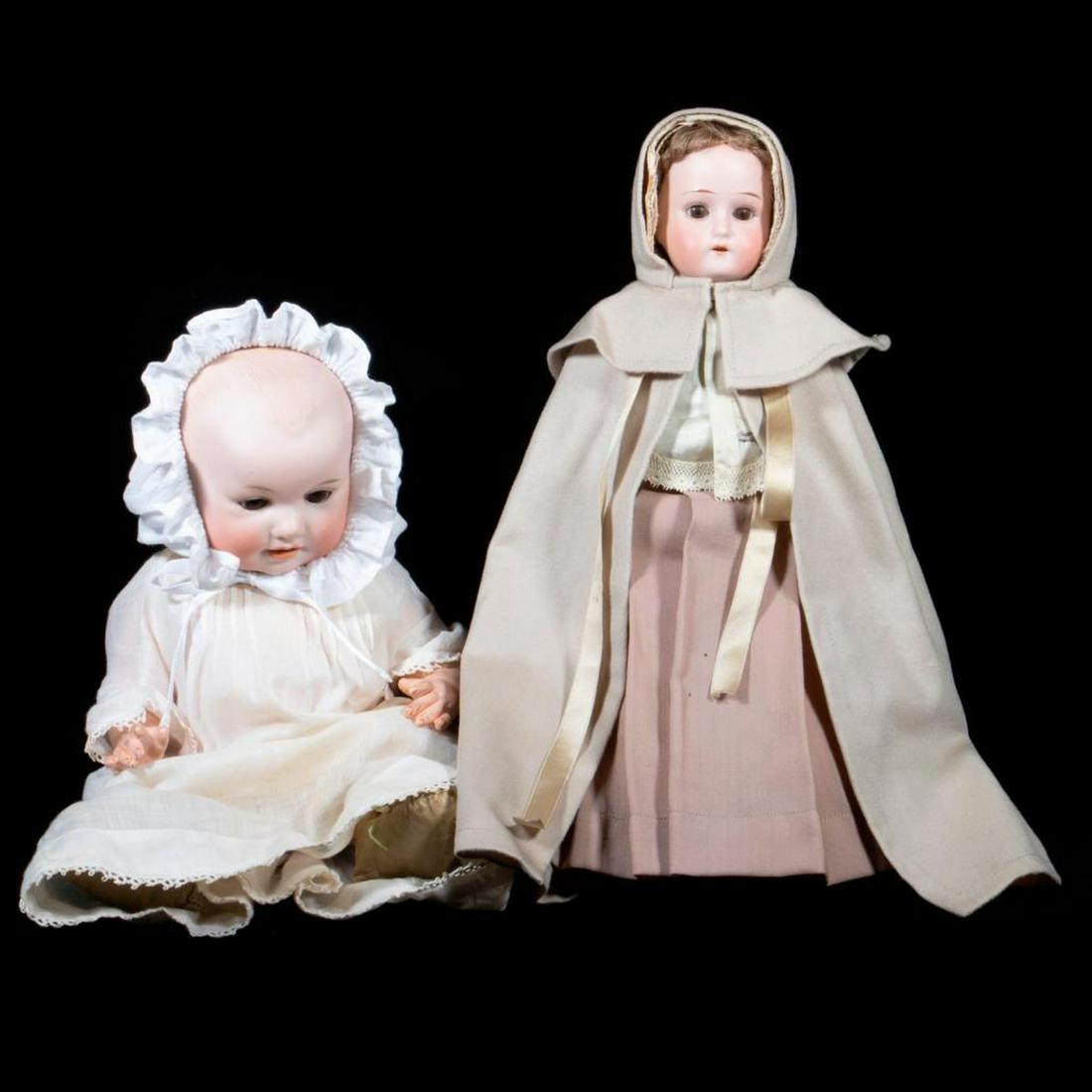 Two Vintage German Bisque Head Dolls (1 of 5)