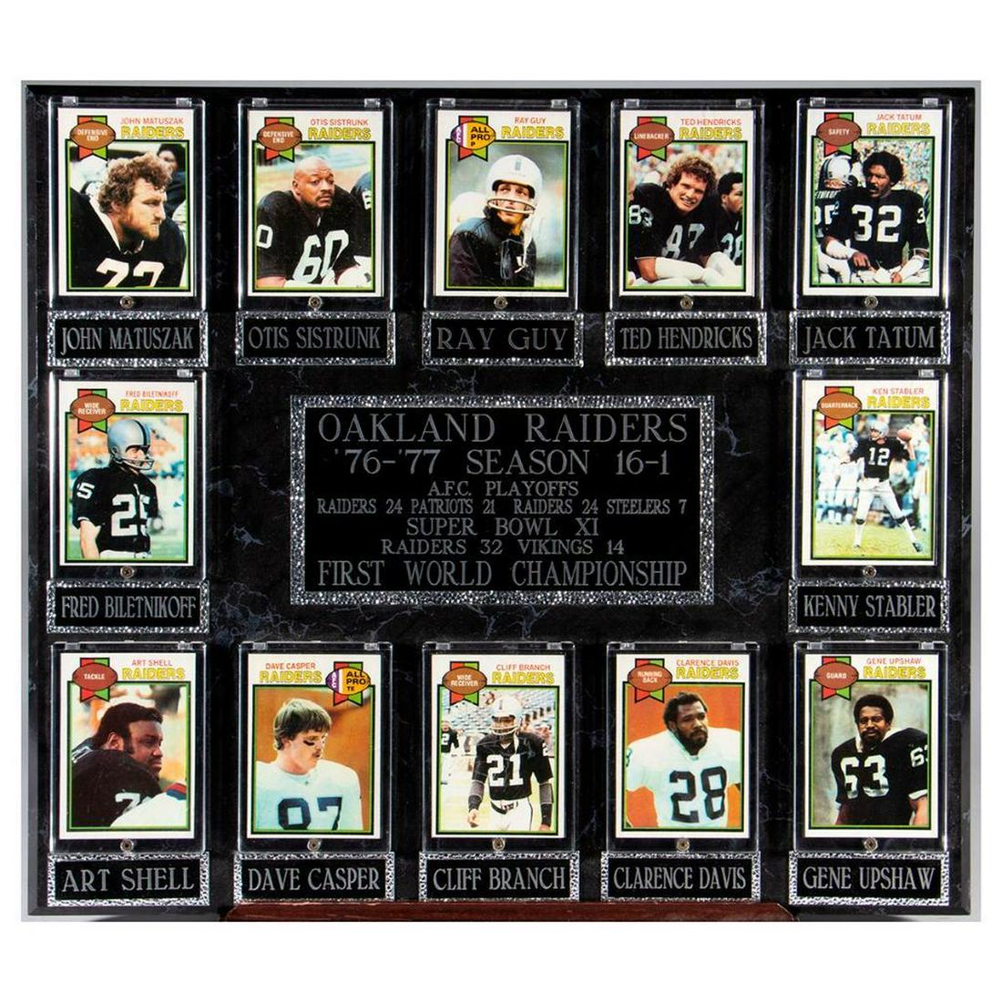 Oakland Raiders 76-77 Season Super Bowl XI Cards (1 of 8)