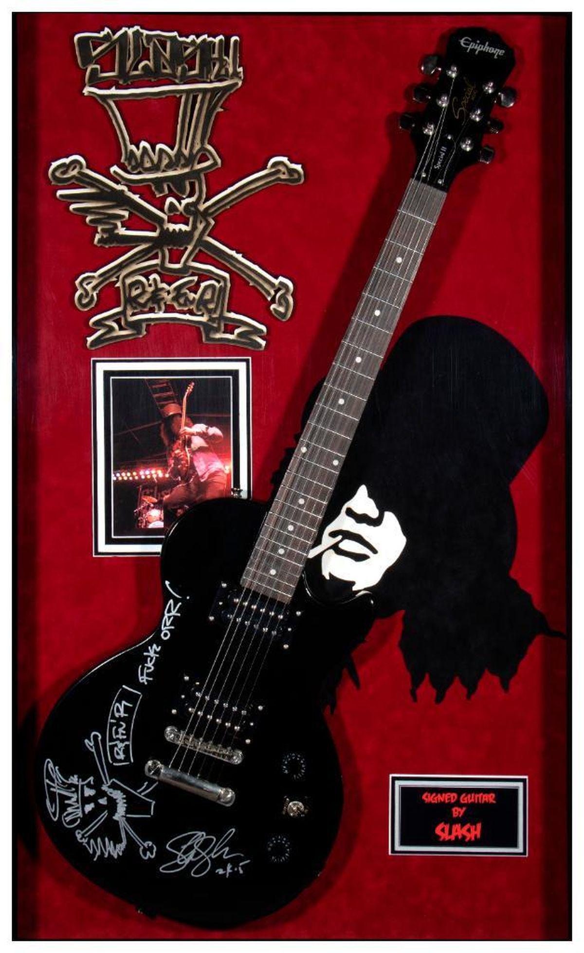 Slash signed guitar. (1 of 6)