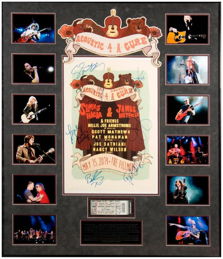 Acoustic . 4 . A . Cure framed and signed poster. (1 of 9)