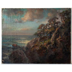 Thomas Alexander Harrison (1853 - 1930): Thomas Alexander Harrison (1853 - 1930). Medium: Oil on canvas laid on cardboard. Signed: lower right. Size: 16" x 19 1/2". Condition: signs of loss.