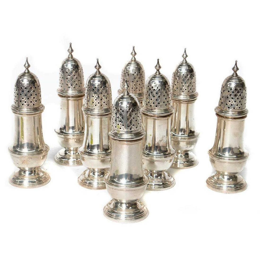 .800 American Silver Set of Salts and Peppers (1 of 4)