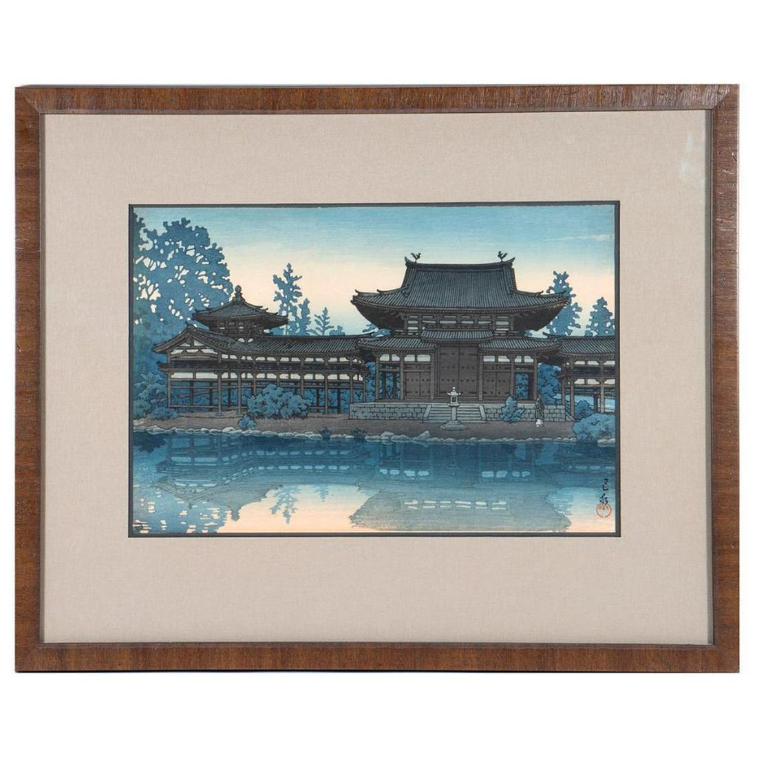 Kawase HASUI (1883-1957): Kawase HASUI (1883-1957). Woodcut in colors. Frame Size: 17 1/4 x 21 1/2 in.
