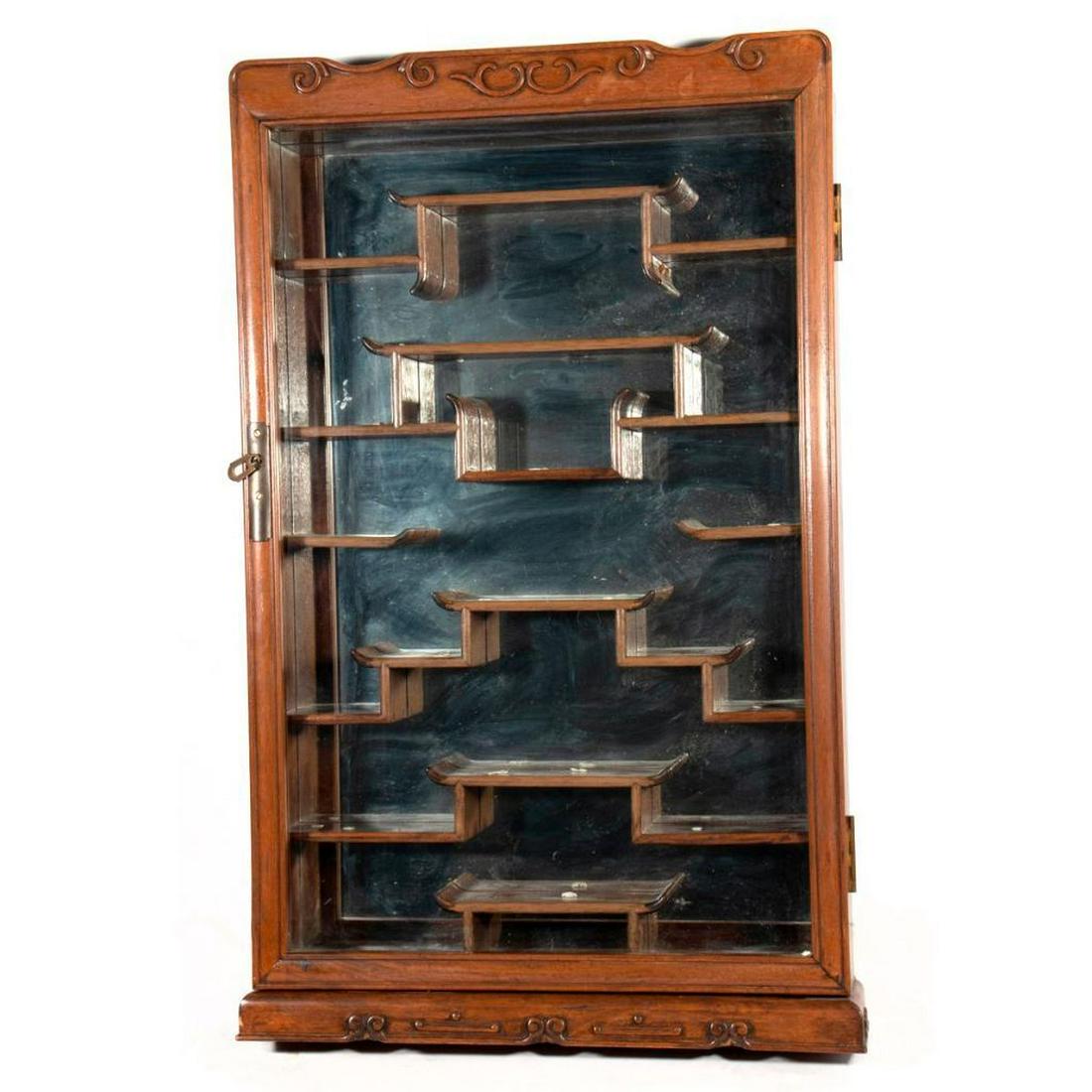 Chinese Hardwood Snuff Bottle Display Cabinet (1 of 5)