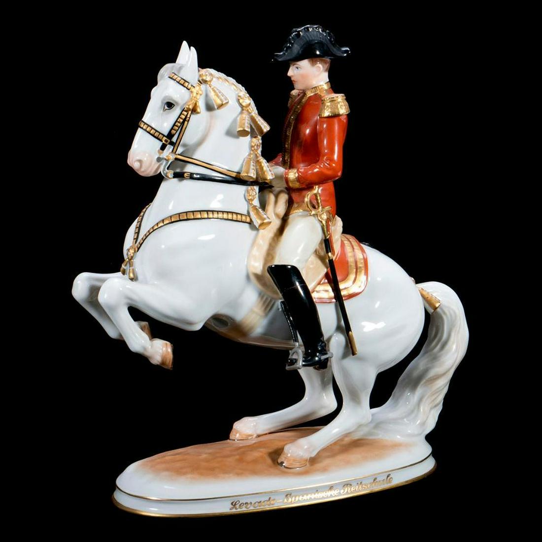 Vienna Porcelain Lipizzaner Horse and Rider (1 of 5)