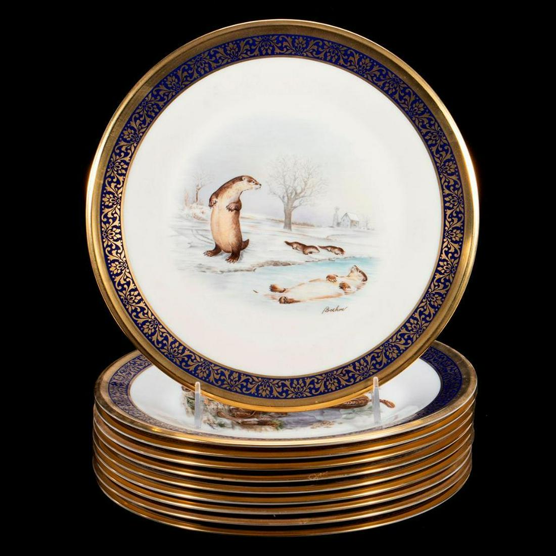 Lenox-Boehm Woodland Wildlife Decorated Plates. (1 of 11)