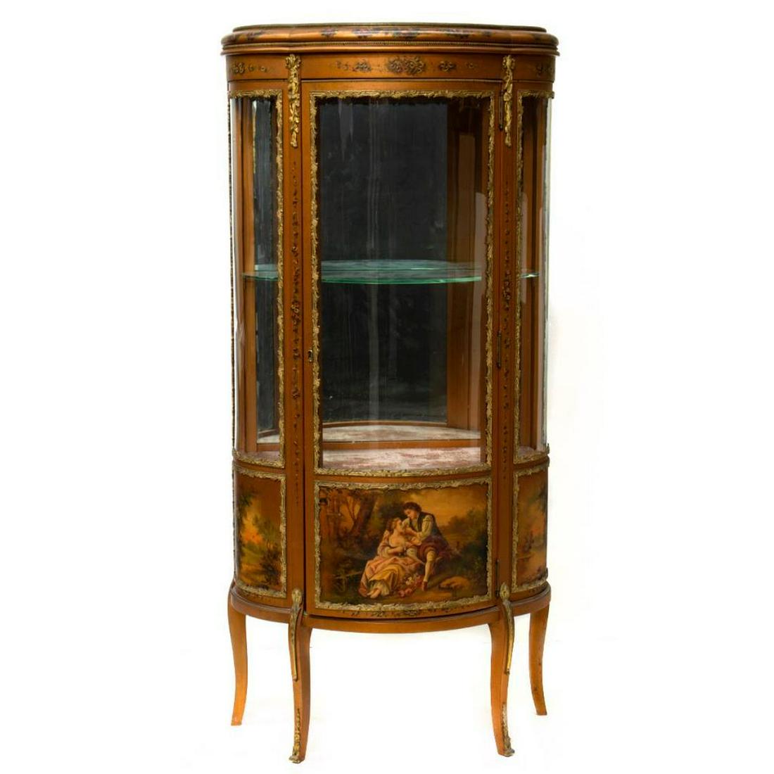 Louis XVI Style Vitrine Cabinet (1 of 7)