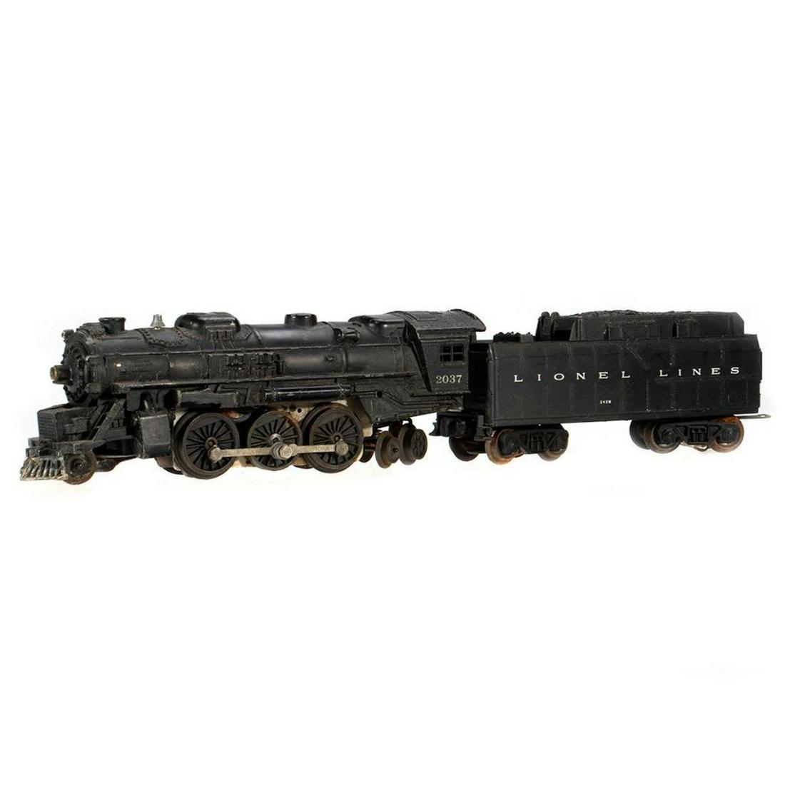 Lionel 2037 2-6-4 Locomotive, 6026W Tender - rust: Tender has rust.