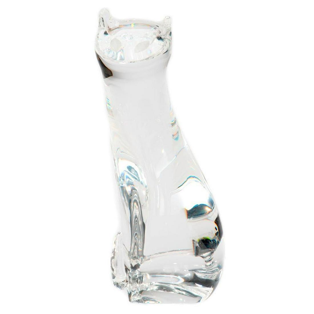 Steuben Art Glass Cat: Steuben Art Glass Cat. Size: 9"h. Condition: good.