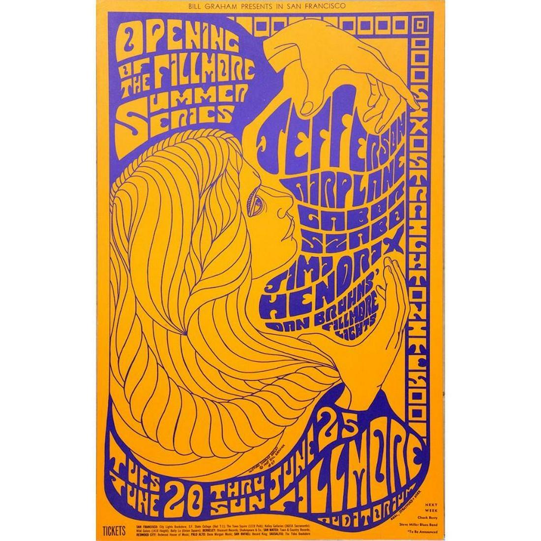 Jefferson Airplane/Jimi Hendrix Concert Poster (1 of 1)
