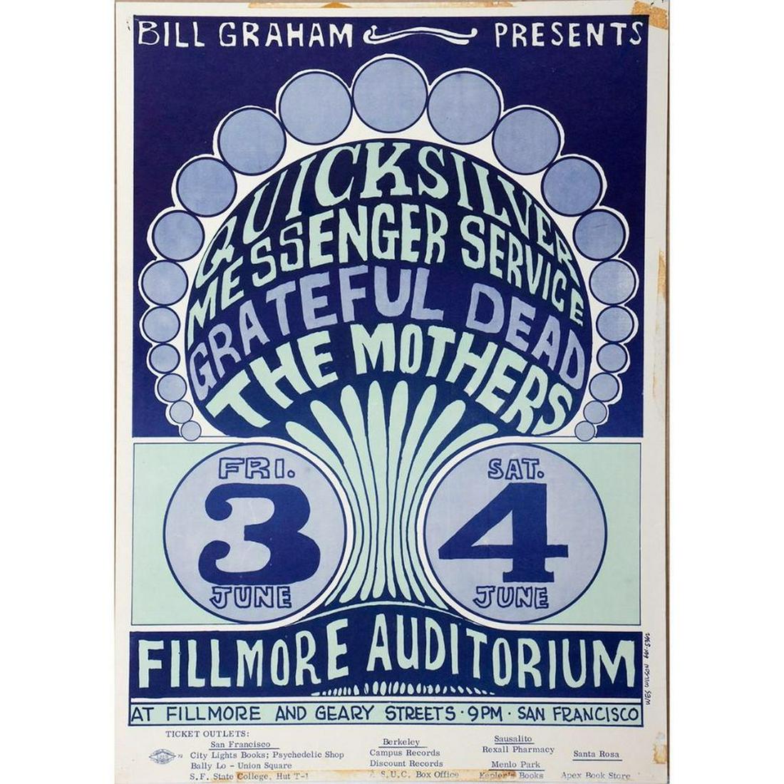Quicksilver/Grateful Dead/Mothers Concert Poster (1 of 3)