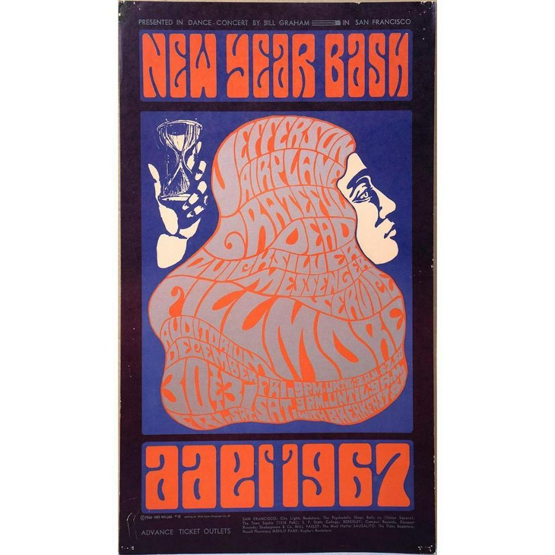 Jefferson Airplane/Grateful Dead NYE66 Concert Poster (1 of 3)
