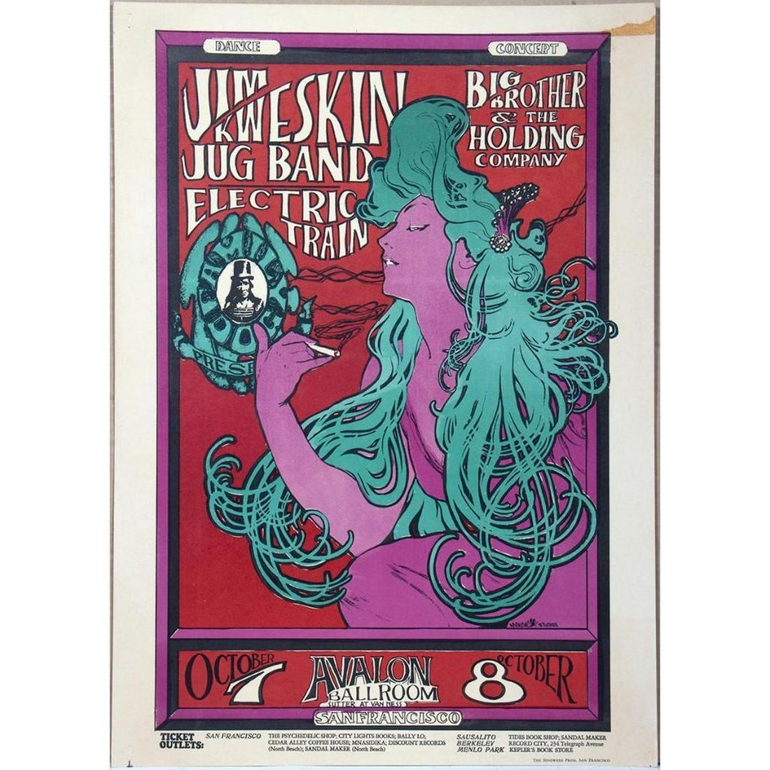 Jim Kweskin/Big Brother Concert Poster (1 of 3)