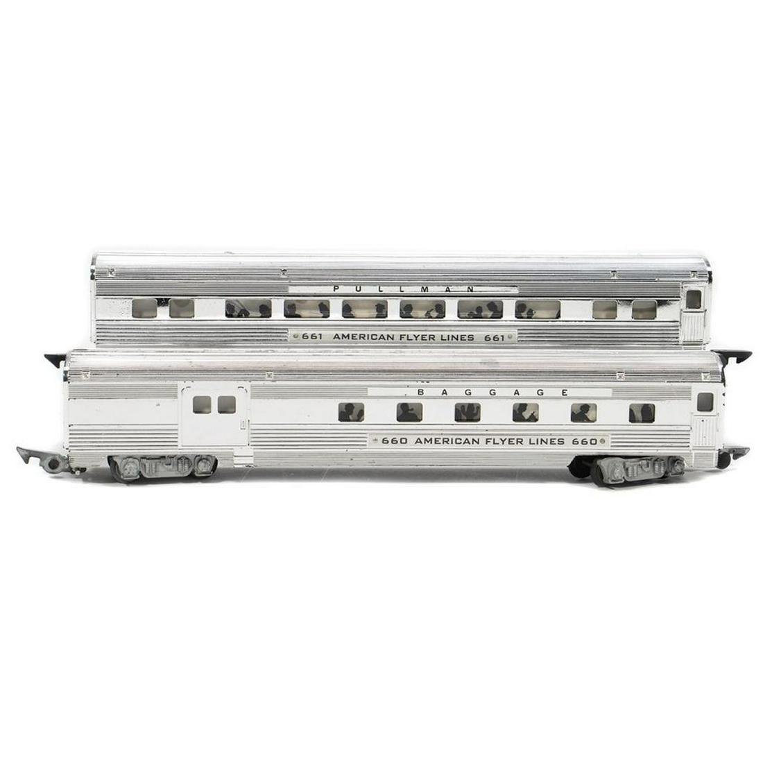 American Flyer 660 Combine and 661 Coach - Chrome: American Flyer 660 Chrome finish combine and 661 Chrome finish coach