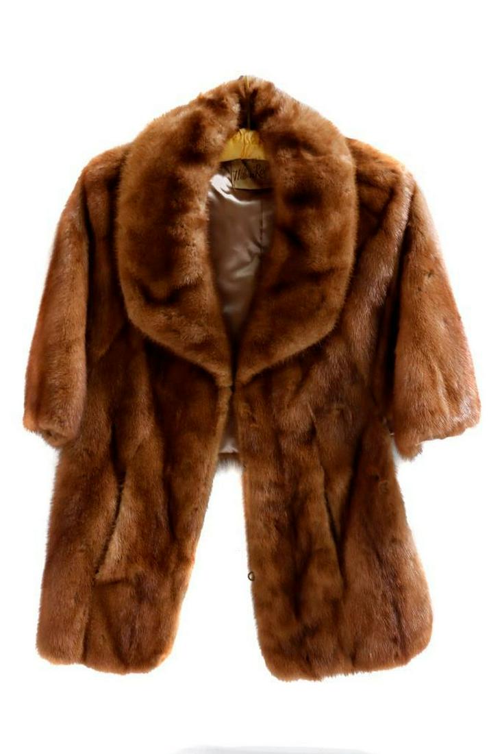 Vintage Mink Short Jacket: Label: William Rosendorf, Furrier, Washington D.C. Length 30in. Condition: Very good. Embroidered Initials on lining 27in. (68cm) l. Monogrammed. Provenance: William Rosendort, Furrier, Washingt