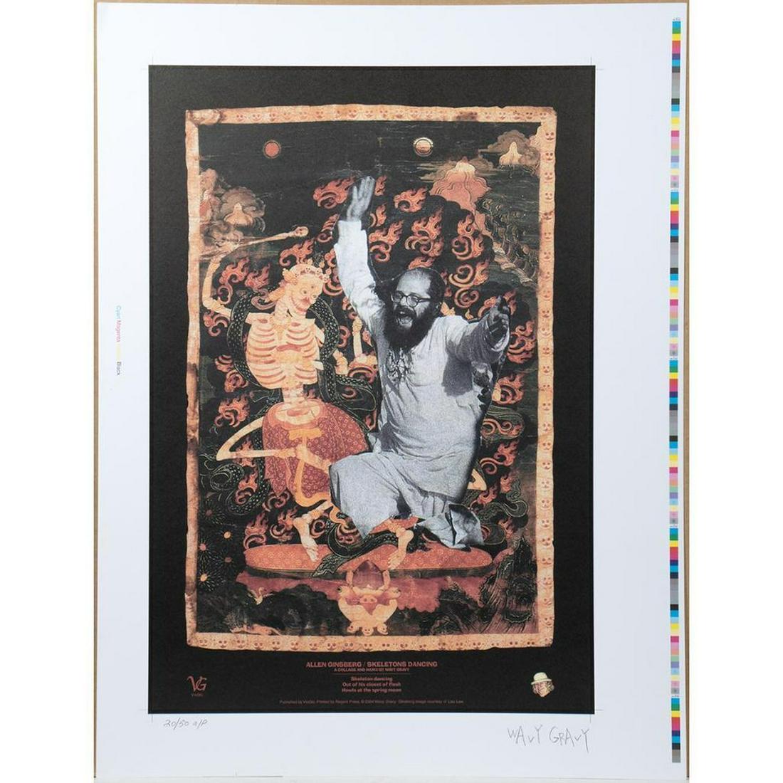 (10) Wavy Gravy/Circus, An Army of Clowns/Beat: Artist: Wavy Gravy (4 signed by the artist) Titles: Circus, An Army of Clowns; Beat Rushmore; Allen Ginsberg/Skeletons Dancing Date: 2004 Publisher: VinGlo Printer: Regent Press Medium: 10 offset colo