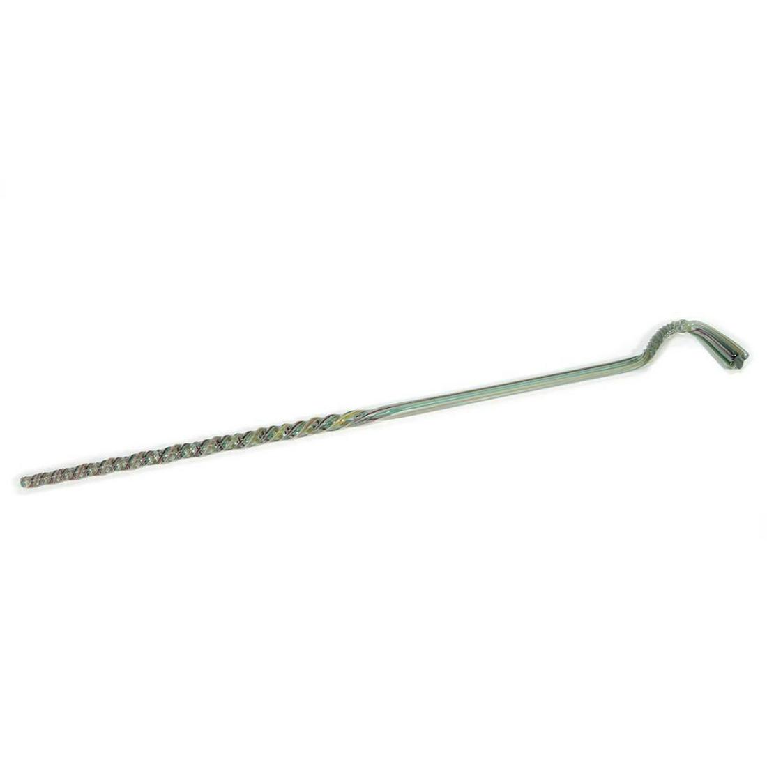 19th century English blown glass cane: 35in. Condition: Very good, no chips or cracks