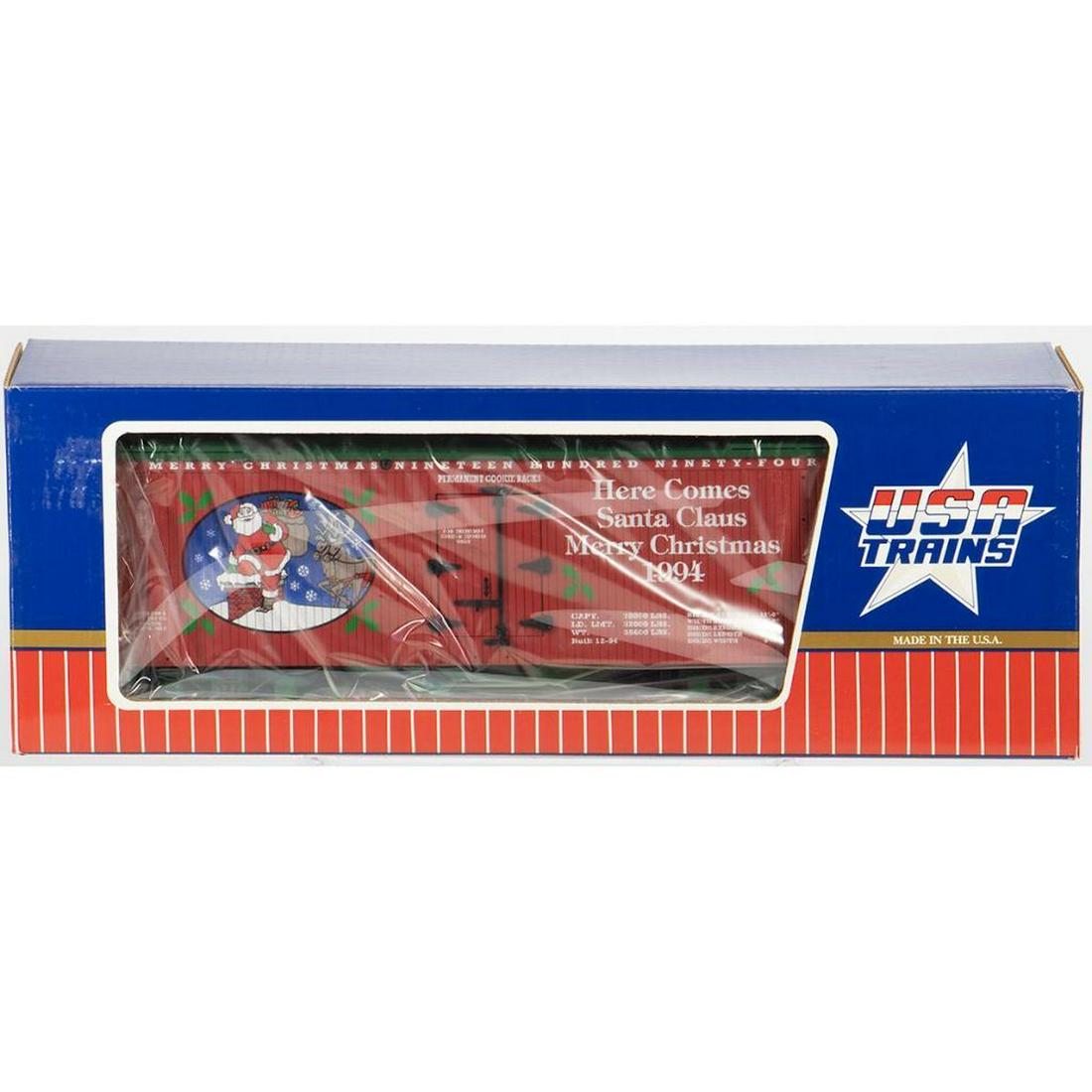 1994 Christmas Refrigerator Car: 1994 Christmas Refrigerator Car USA Trains R-13012 New Old Stock