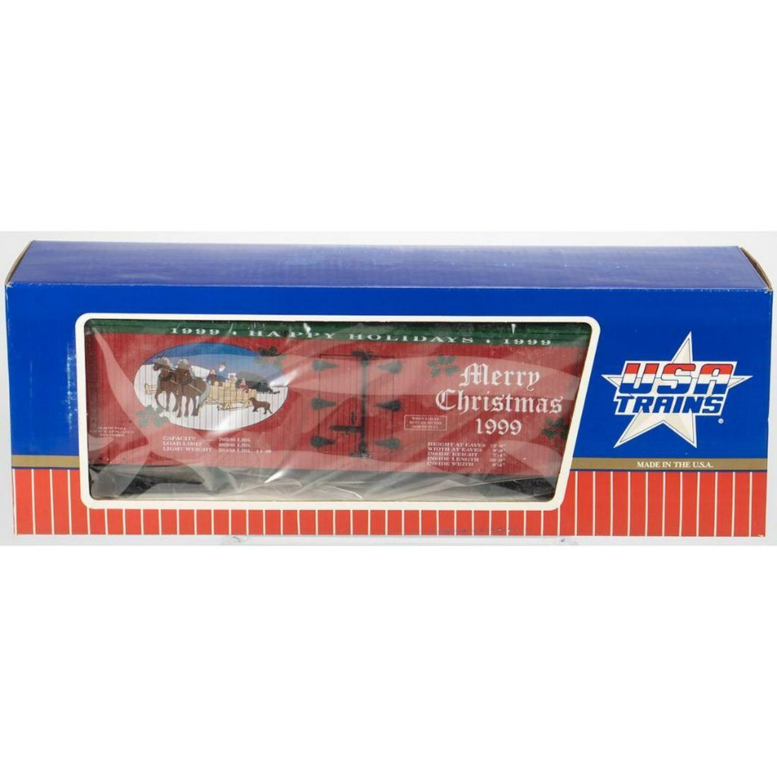 1999 Christmas Refrigerator Car: 1999 Christmas Refrigerator Car USA Trains R13017 New Old Stock